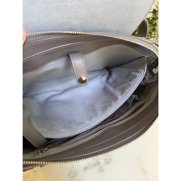SENREVE MIDI MAESTRA Dragon Storm Grey Croc Leather Silver Convertible Bag Italy main image 9